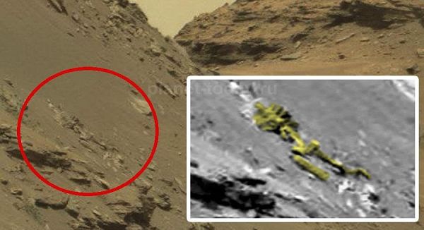 Уфолог обнаружил на Марсе скелет трехмет...